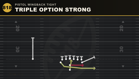 TRIPLE OPTION STRONG from Pistol Wingback Tight