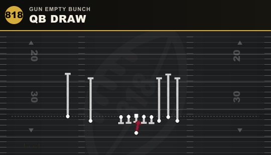 QB DRAW from Gun Empty Bunch