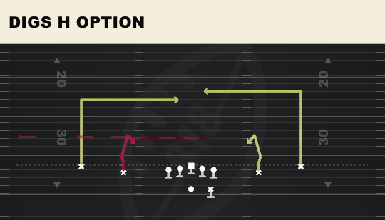 DIGS H OPTION from Spread Y-Slot