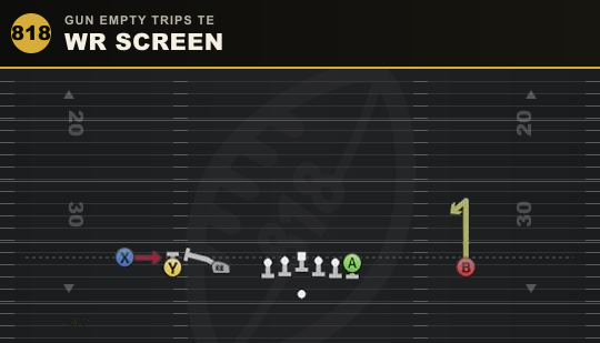 WR SCREEN from Gun Empty Trips TE