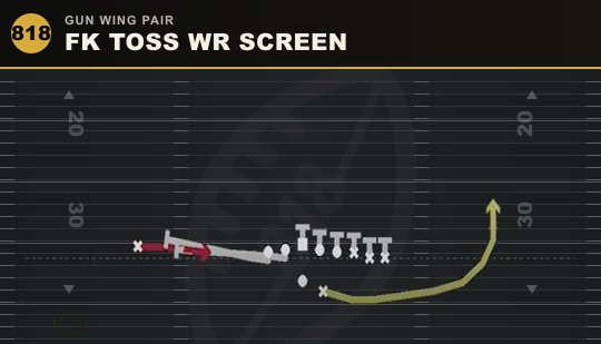 FK TOSS WR SCREEN from Gun Wing Pair