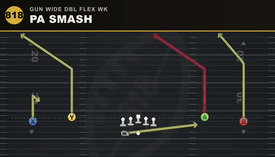 PA SMASH from Gun Wide Dbl Flex Wk