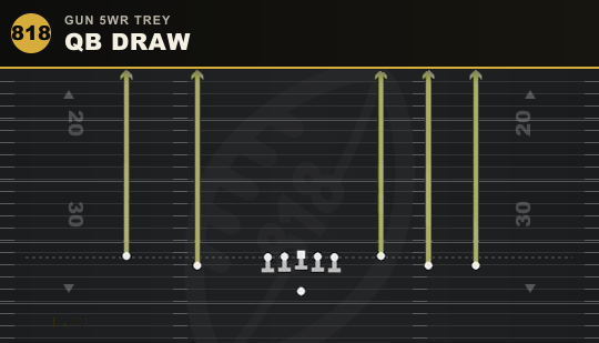 QB DRAW from Gun 5WR Trey