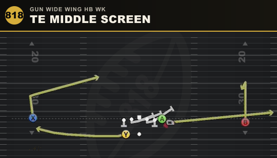 TE MIDDLE SCREEN from Gun Wide Wing HB Wk
