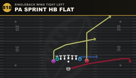 PA SPRINT HB FLAT from Singleback Wing Tight Left