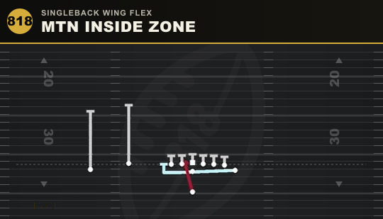 MTN INSIDE ZONE from Singleback Wing Flex