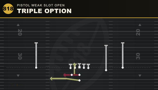 TRIPLE OPTION from Pistol Weak Slot Open