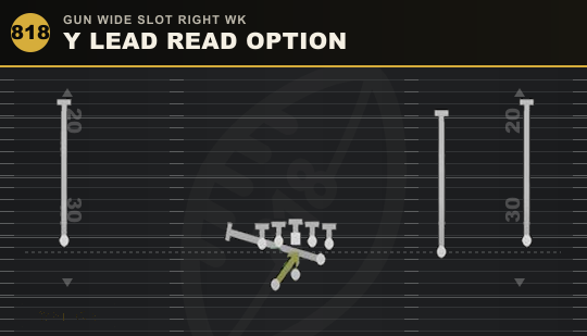 Y LEAD READ OPTION from Gun Wide Slot Right Wk