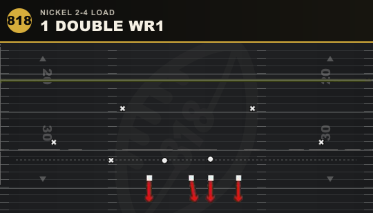 1 DOUBLE WR1 from Nickel 2-4 Load