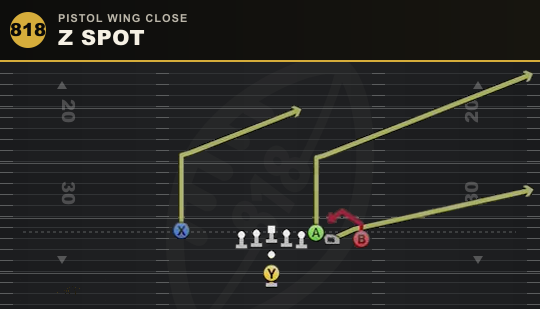Z SPOT from Pistol Wing Close