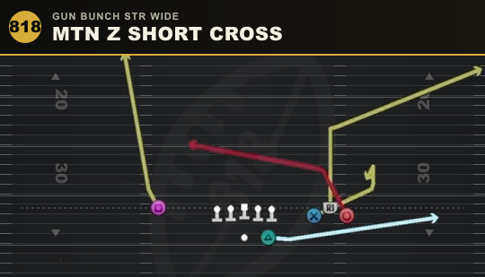 MTN Z SHORT CROSS from Gun Bunch Str Wide