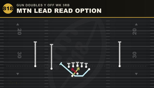 MTN LEAD READ OPTION from Gun Doubles Y Off Wk 3RB